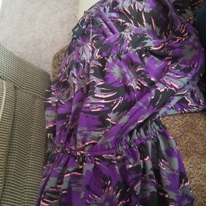 Purple one shoulder dress